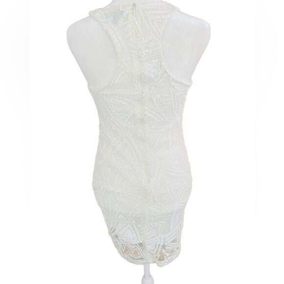 Ontwelfth white sequin sleeveless bodycon style dress size S. - Picture 7 of 14
